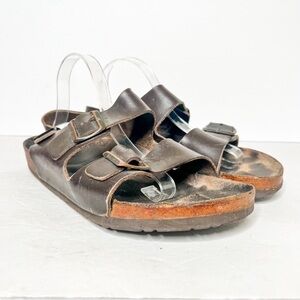 Birkenstock Milano Oiled Leather Habana Sandals Size 43 10 Women’s